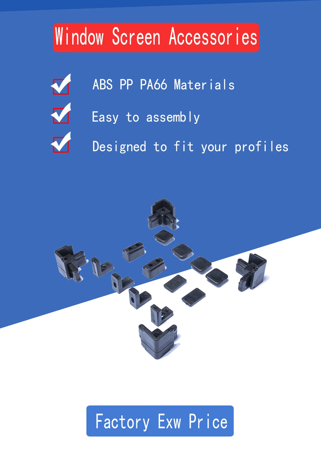 Insect Screen Accessories/ Pleated Mesh Door/aluminum Window Door Parts