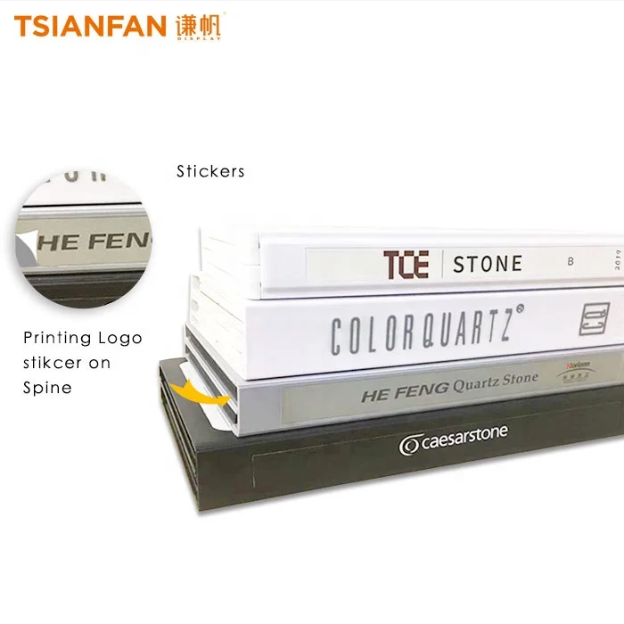 LuxeStonePro EVA Quartz Sample Catalogue Revolving Book Display Marble Card Holder Stand