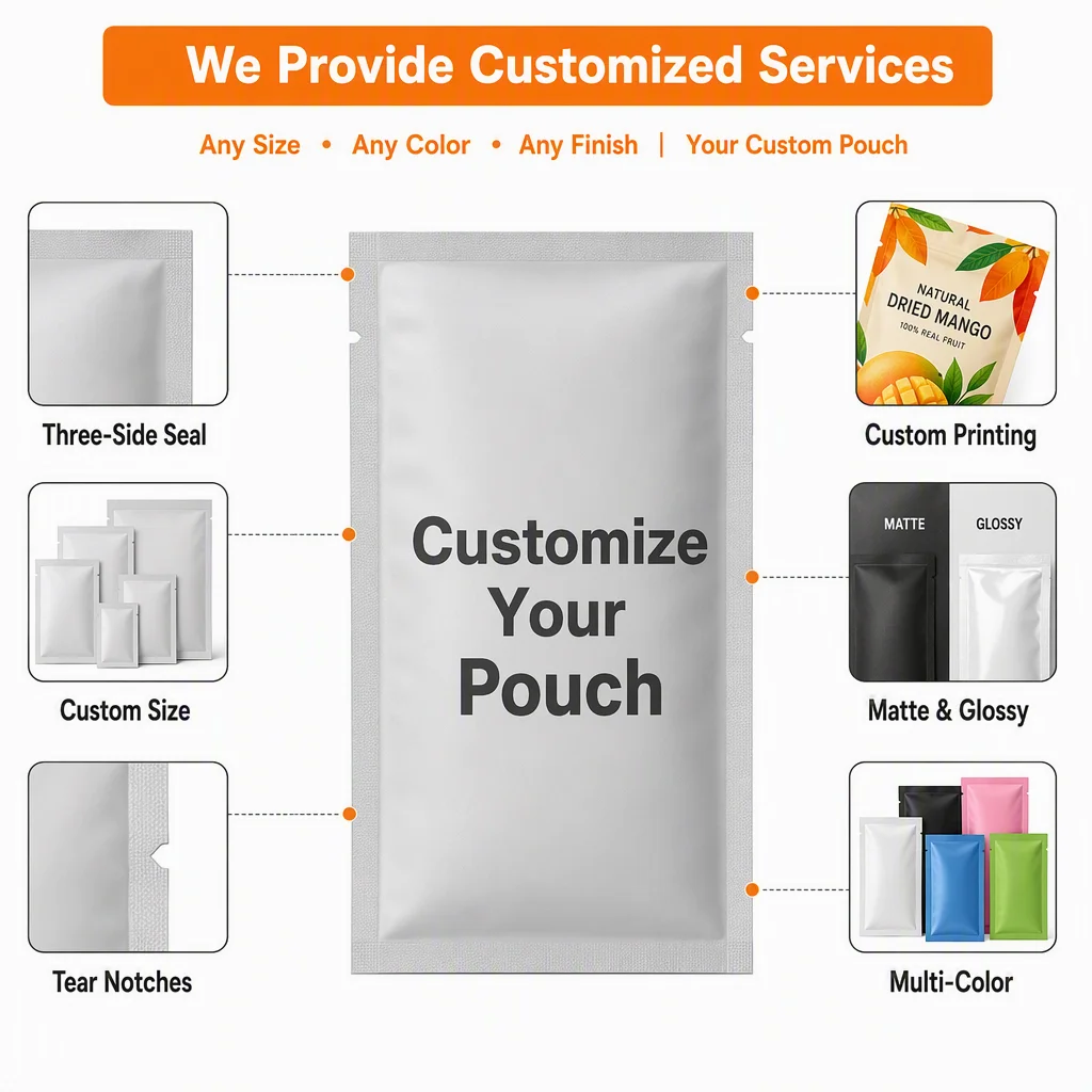 Custom 3ml Cosmetic Sample Sachets  Mini Skincare & Shampoo Pouch for Beauty Products Travel Size Single-Use Packaging