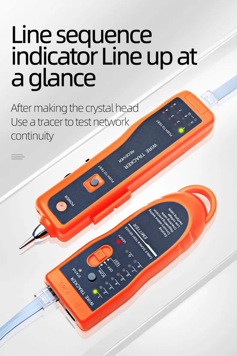 RJ11 RJ45 Network Cable Tester XQ-350 - Efficient Ethernet Wire Tester ...