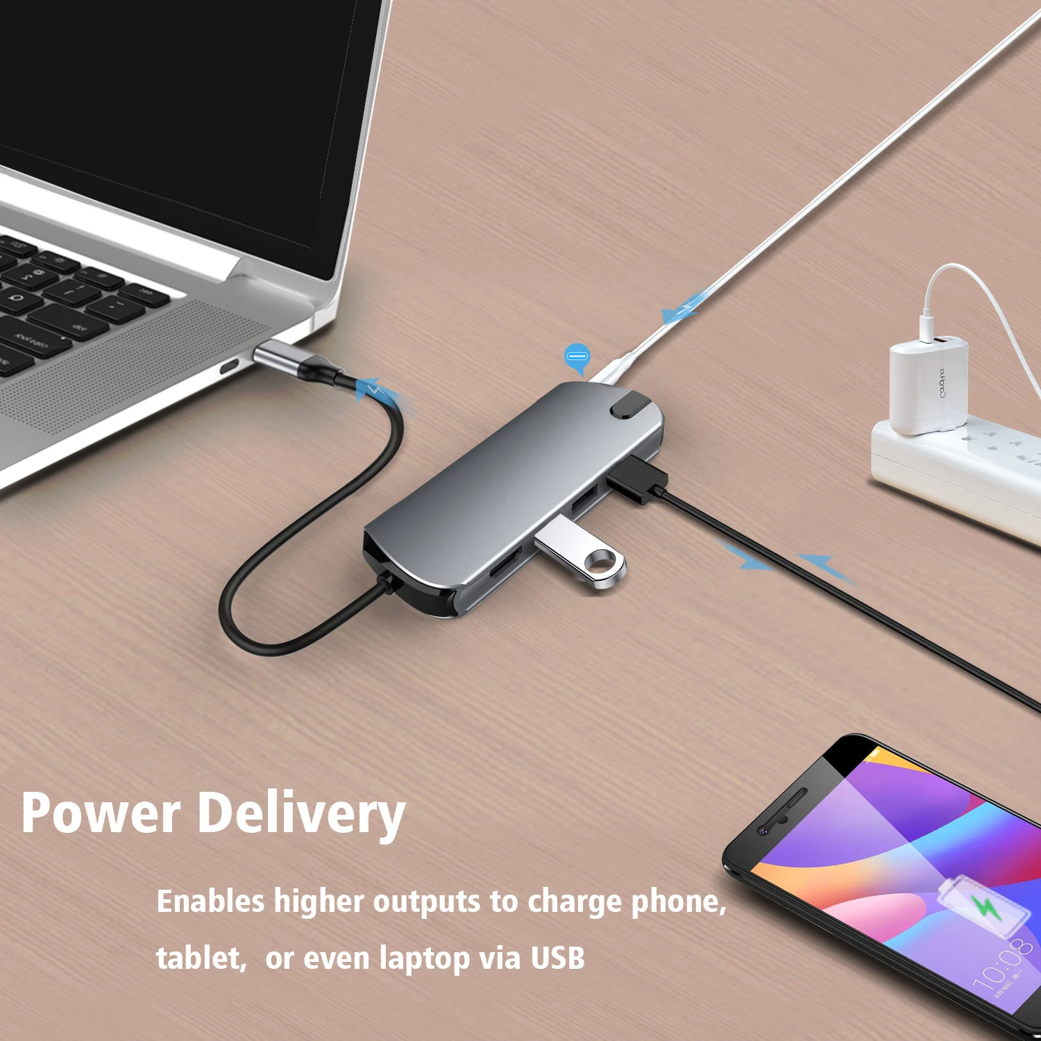 Oem Odm Factory Type C Usb Hub 8 In 1 Factory Directly Sale - Buy 8 In ...