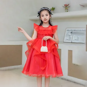 Children's Clothing Teenagers Birthday Princess Dresses Flower Girl Modeling Catwalk Cosplay Dresses Clothes for Kids