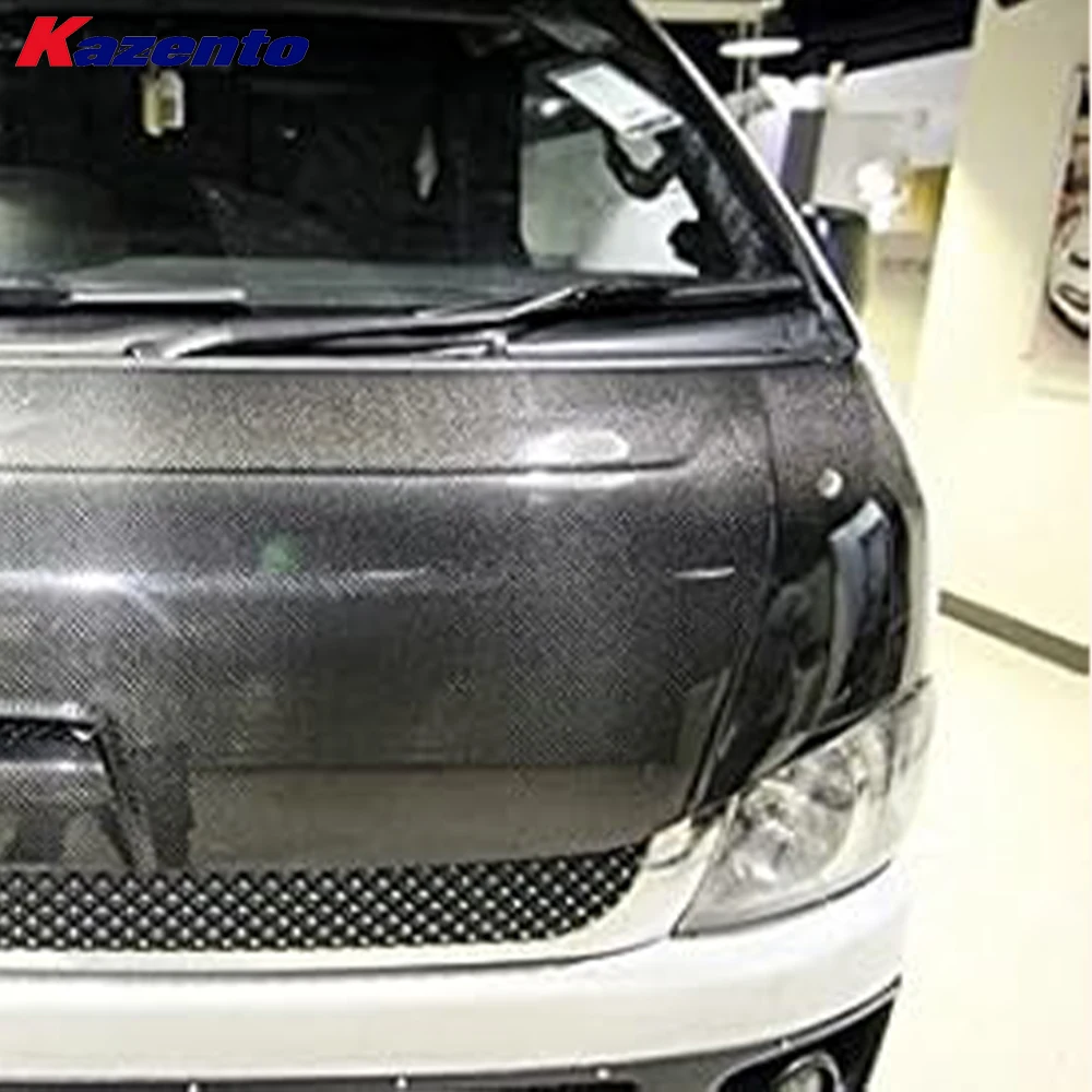 For Toyota Commuter 2010 Hiace H200 KZ Style Carbon Fiber Vented Hood Bonnet
