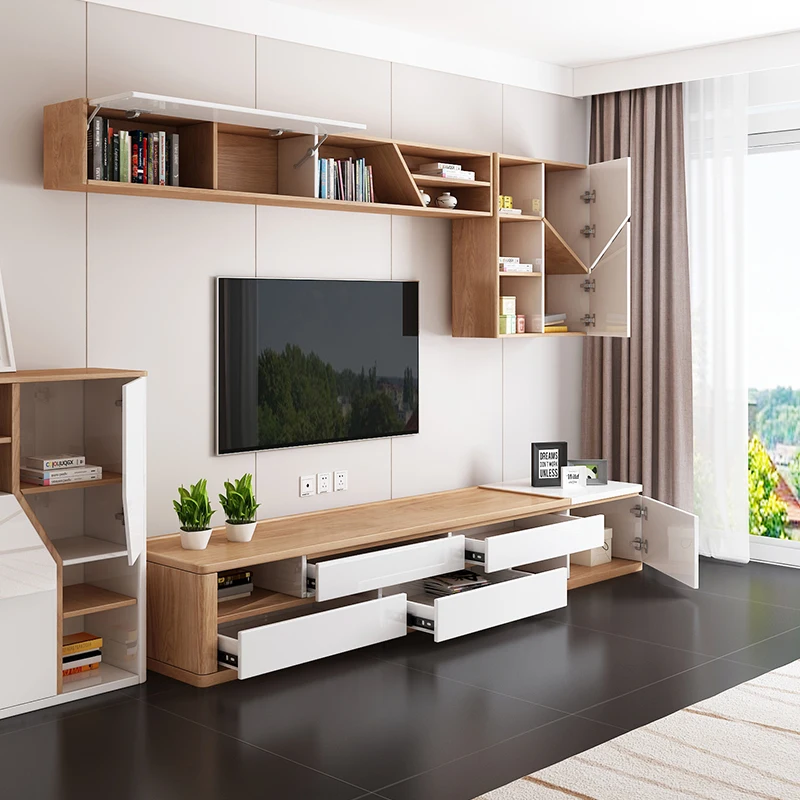 Customized  Modern Rectangular  MDF TV Stand Set Living Room Furniture