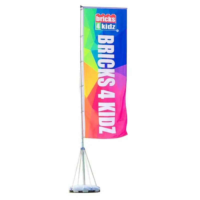 Pendant Banner Flag Kit with Pole - 3.4m Collapsible Pole with 8