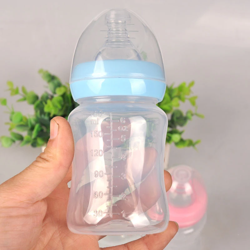 XRJ-BB002 Blank Logo Reusable Silicone Custom Unbreakable PP Baby Feeding Milk Bottle for Babies