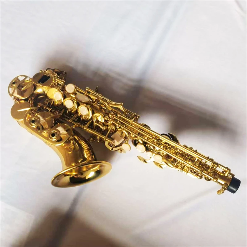Bend Bell Soprano Saxophone, Gold Lacquer - Jinbao SSC-310