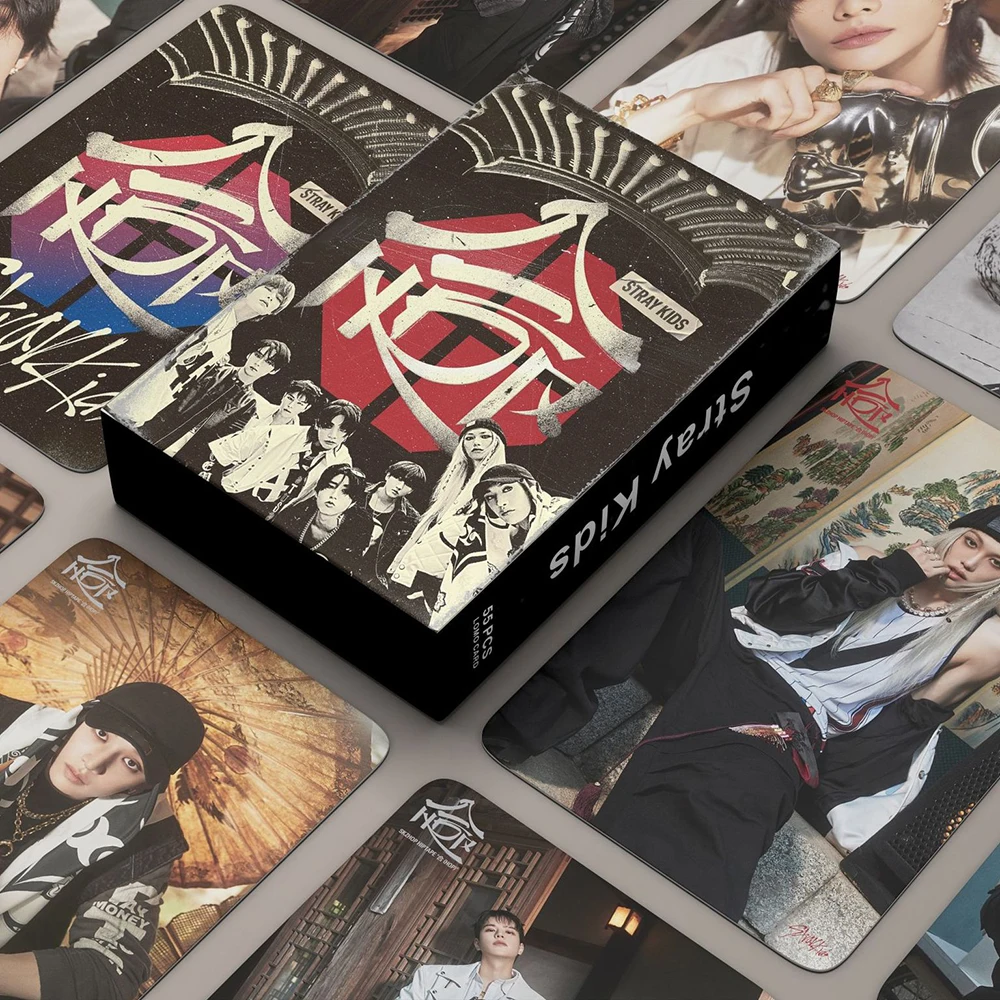 55Pcs/Set KPOP StrayKids HOP Japan Album Lomo Cards Hyunjin Felix