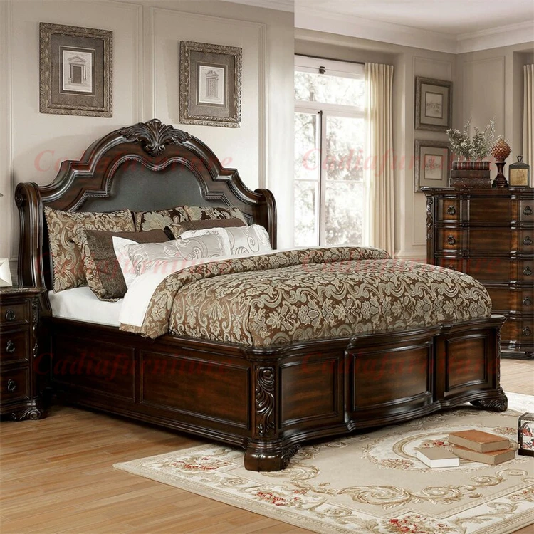 European Antique Design Bedroom Furniture Luxury French Classic Wooden ...