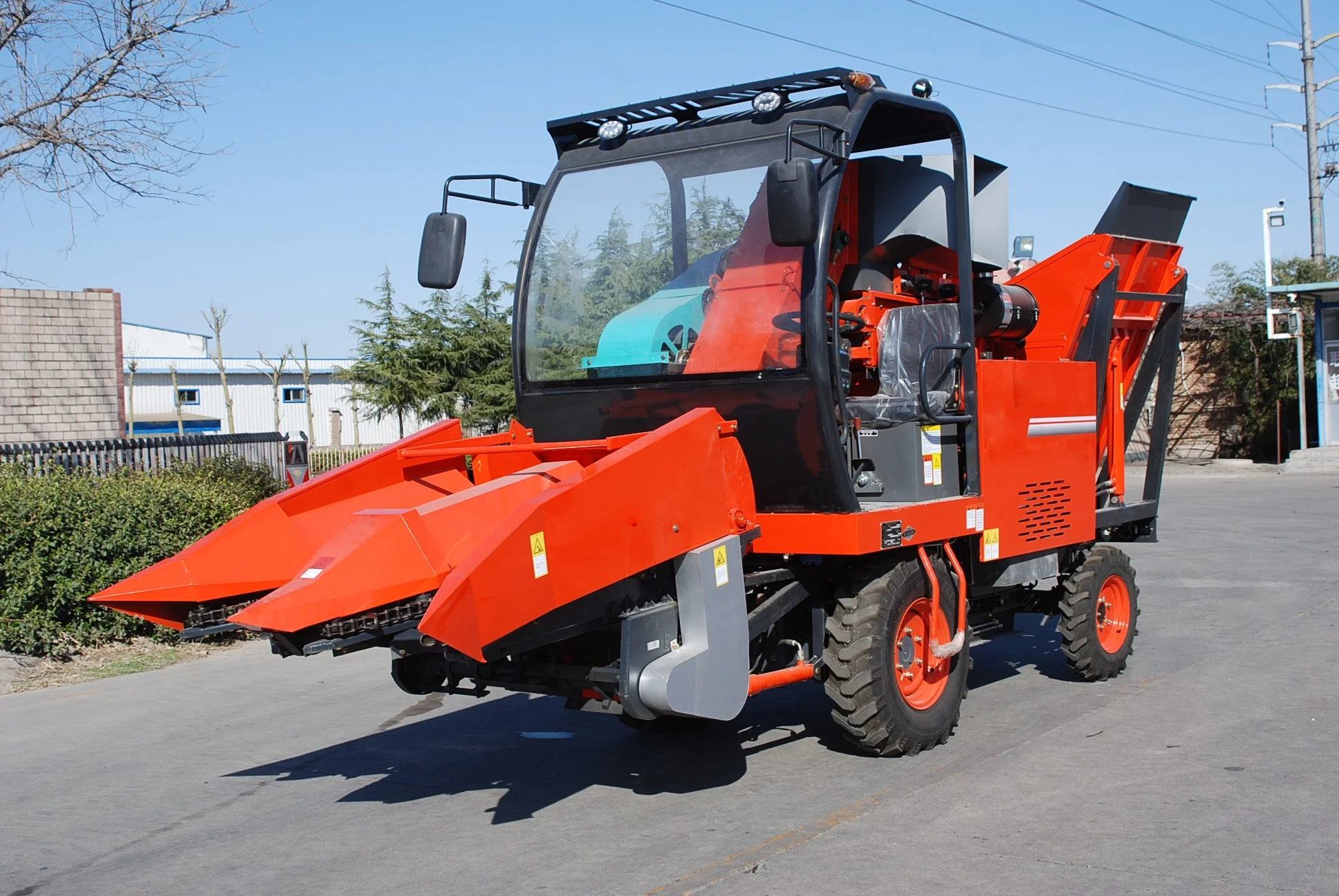 2 Rows Combine Harvester Mini Corn Harvester for Ear Corn Harvest