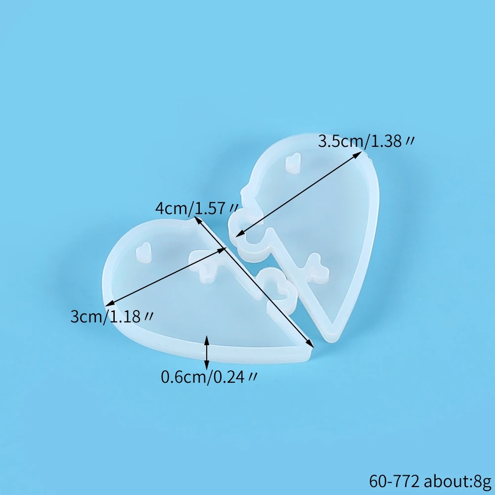 Love Heart Mini Scissors Epoxy Resin Mold Diy Crafts Jewelry Casting