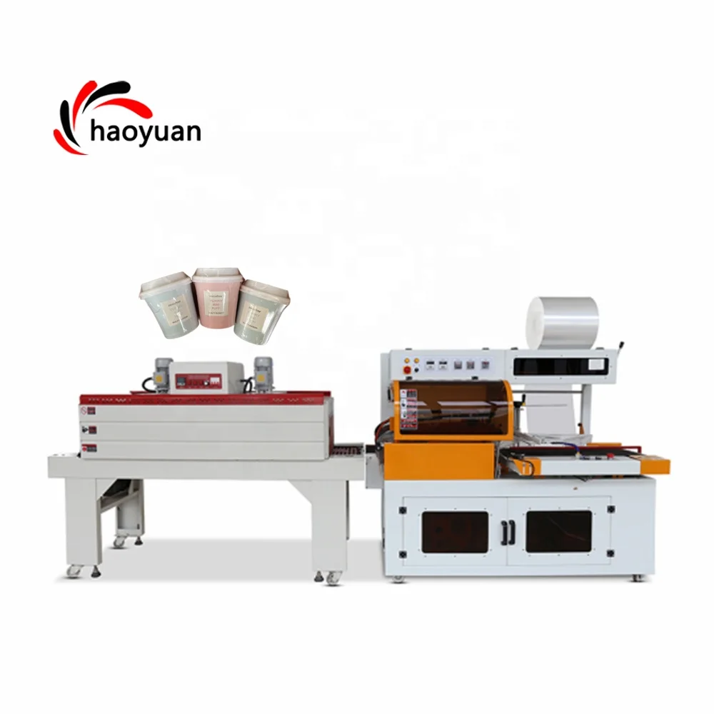 L-450 Haoyuan Automatic Heat Tunnel shrink wrap Machine Tube Thali Packing Machine