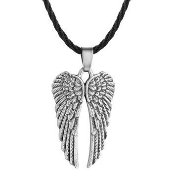 Antique fashion Angel Wings Necklace Women Angel Wings Pendant Guardian Angel Charm Gifts Wing Necklace Jewelry