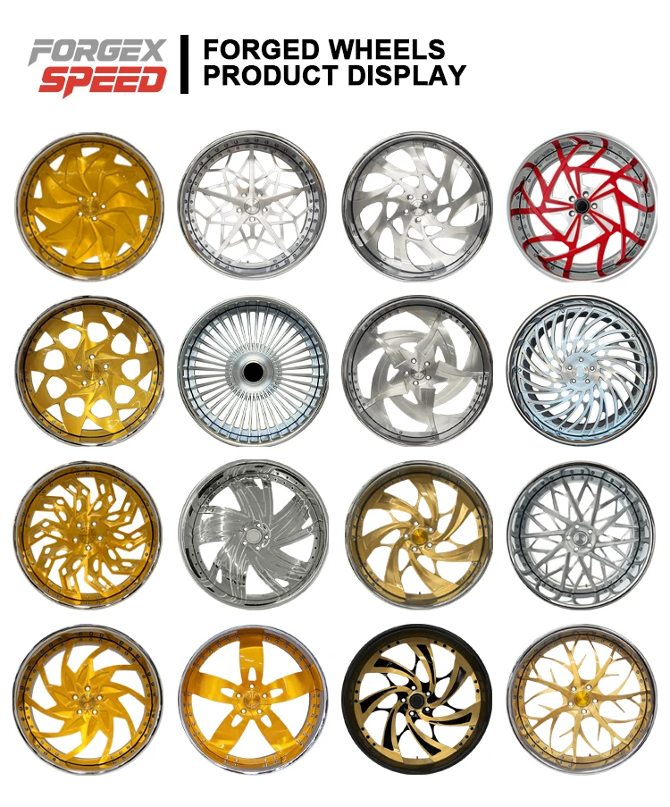 Forgex 22 24 26 Inch Rims 2-Piece Forged 5x127 6x135 6x139.7 Custom Chrome Lip Forged Wheels for Cadillac GMC Chevrolet Ram Ford