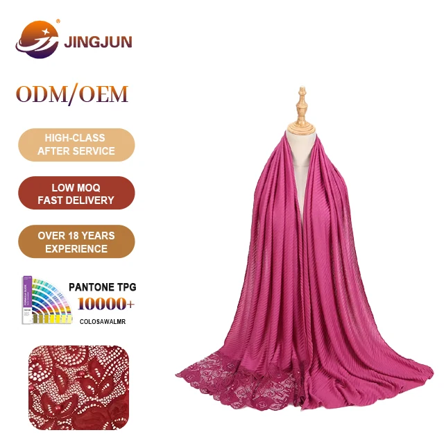 New Beautiful Unique Pattern Design Cotton Ladies Scarf Hijab Cotton Hijabs Muslim Women