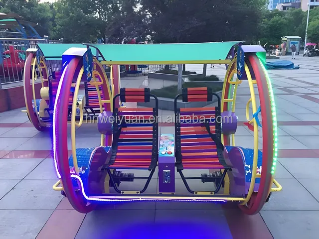 Interactive Commercial Kiddie Happy Car with RGB Lights and Music for Amusement Park