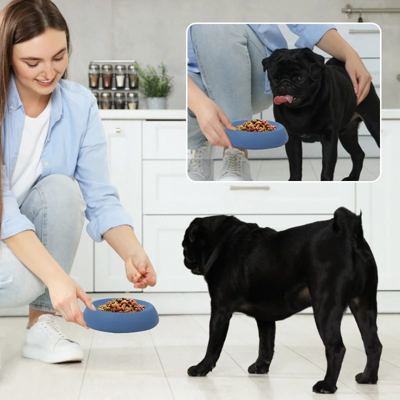 Custom Silicone Collapsible Pet Water Bowl Portable Outdoor Travel Feeding and Drinking Bowl for Dog Cat