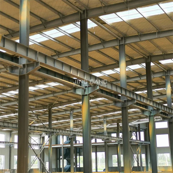 Q235 Q355 Estrutura pré-fabricada de metal galvanizado industrial Oficina/Armazém Estrutura de aço com estrutura de frontão