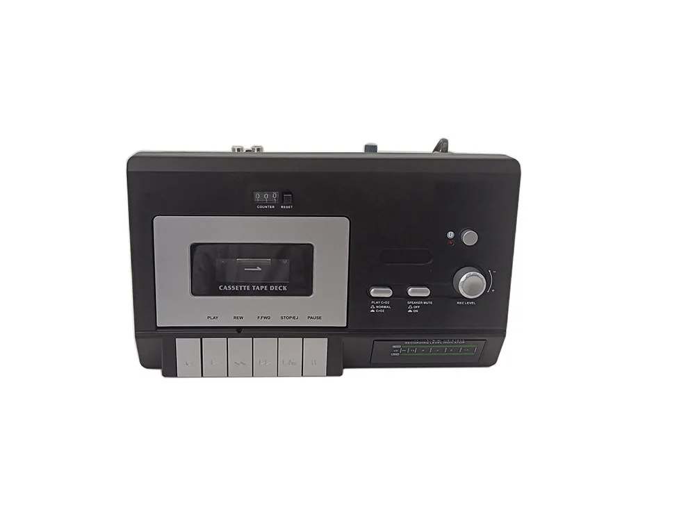 USB Cassette Recorder for MC & MP3 Recordings Tape Recordable Cassette with USB-PC Recording RCA Output and Built-in Speaker