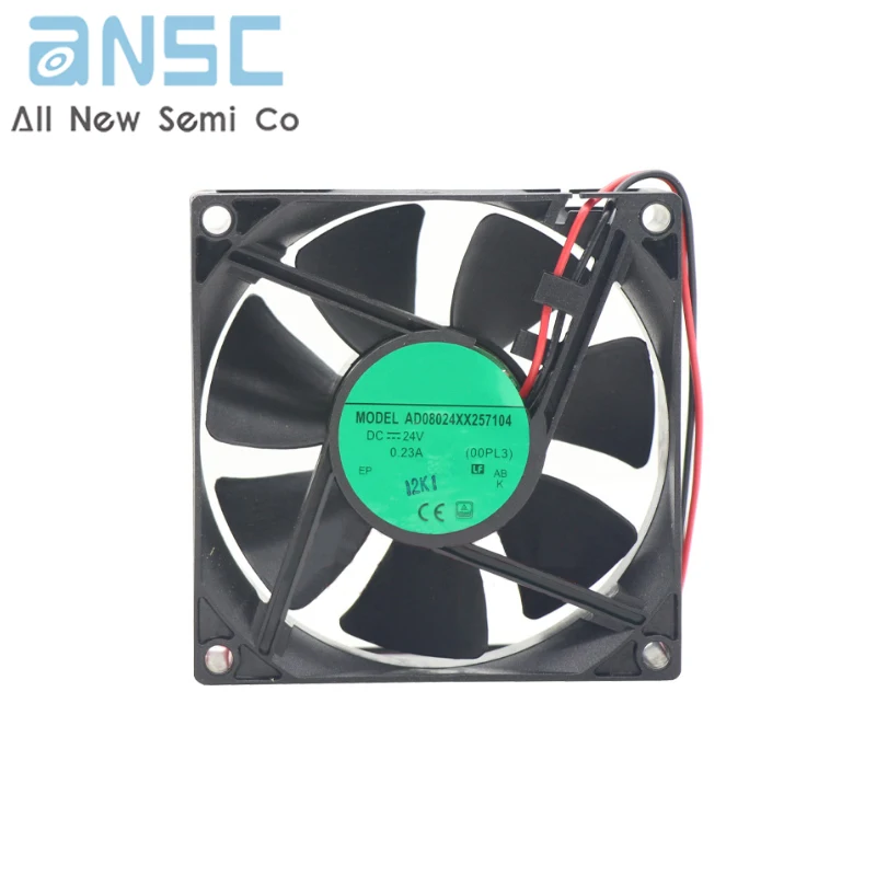 Original Axial flow fan AD08024XX257104(00PL3) 80*80*25MM 24V 0.23A Ventilation cooling DC fan