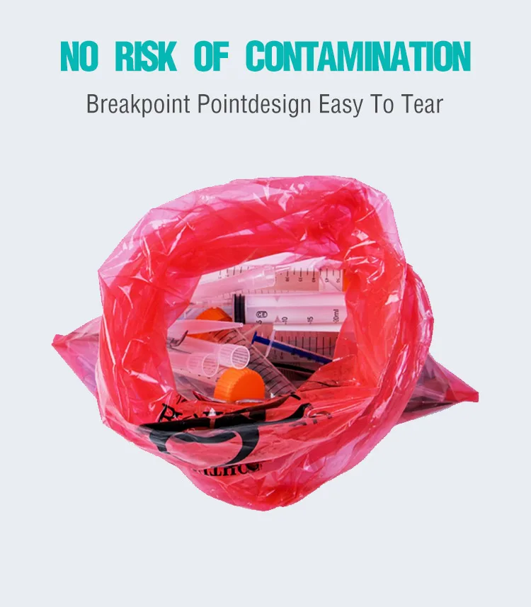Custom Hospital Disposable Biohazard Portable Yellow Medical Garbage