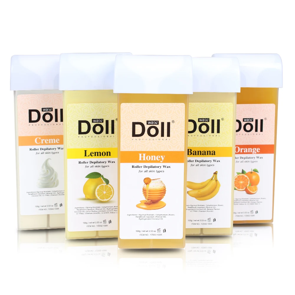 100 г клубничный рулон горячего депиляционного мягкого воска картридж для удаления волос liposoluble теплый роликовый воск