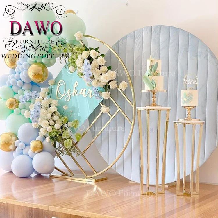High Quality Pu and MDF Round Church Backdrop Decoration for Wedding Party