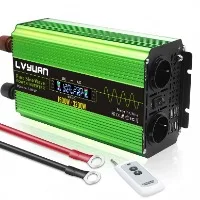 Convertisseur 24V 220V 4000W/8000W Pur Sinus - 2 Prises EU, USB, Télécommande - Pour Solaire, Voiture, Camping - 2
