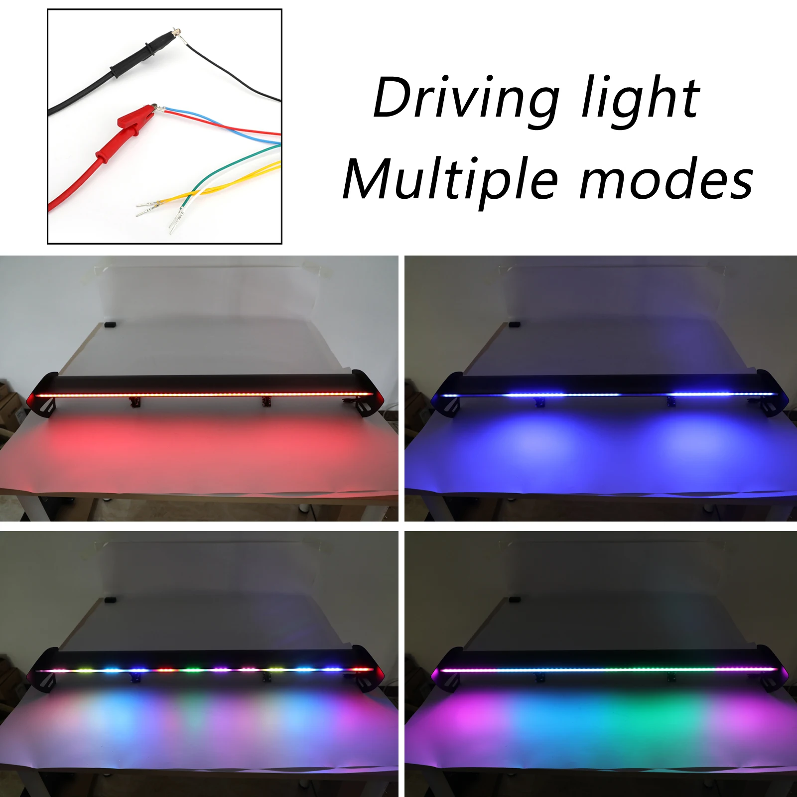 Spoiler posteriore in alluminio regolabile universale per berlina con LED_voghion.com