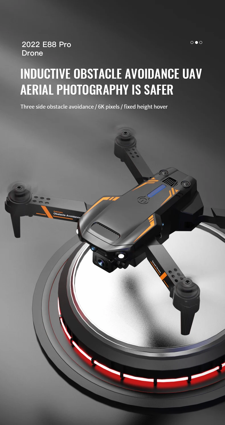 Professional Obstacle Avoidance Drones Indoor Hover Hd Dual Camera