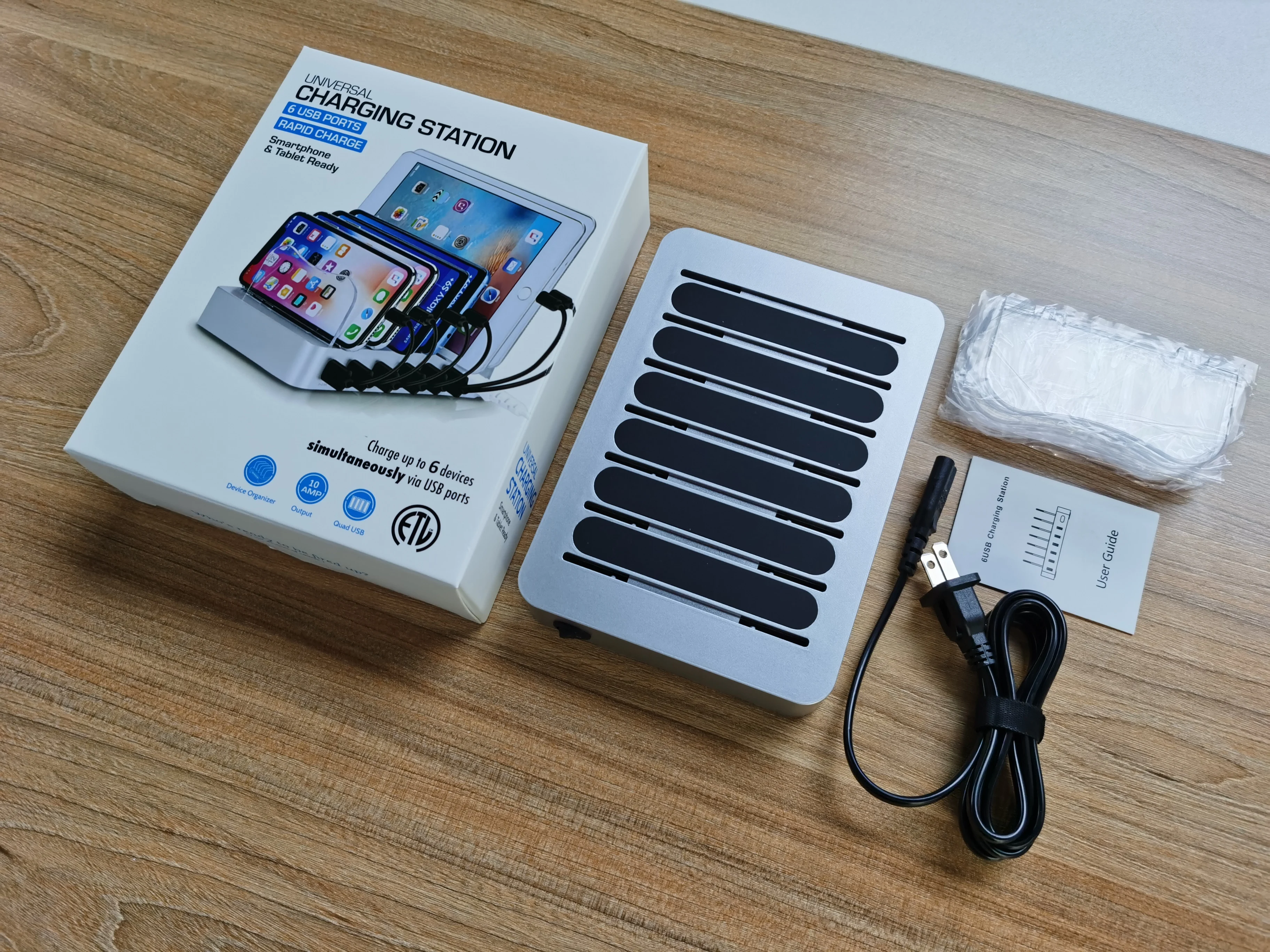 Multifunction Commercial Desktop Quick Charge Multi Cellphone Charger  Docking Station Smart Port Usb Charging Station Dock