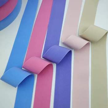 Premium 38mm Plush Soft Nylon Elastic Band Custom Logo Spandex Stretch Ribbon Panties Waistband Bags Shoes Home Textile Belts