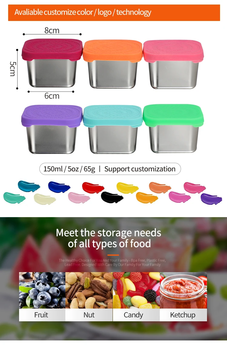 Stainless Steel Food Containers With Silicone Lids Rectangle Stainless Steel Food Container With Silicone Lid For Kitchen