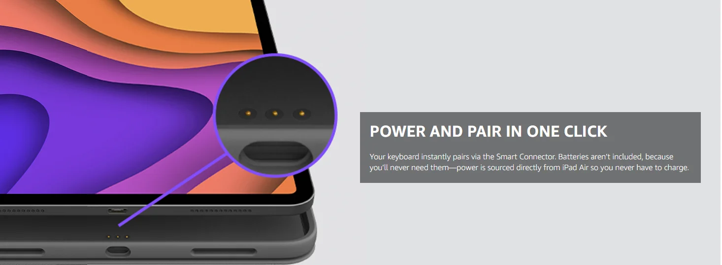 product touch case for ipad air 11inch m2 m3 ipad air 4th and 5th generationwith trackpad and smart connector backlit and foldable-10