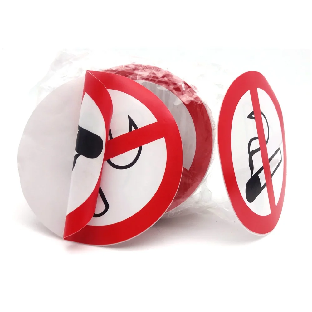 Custom Double Sided Printed Removable Window Vinyl No Smoking Stickers & Decals