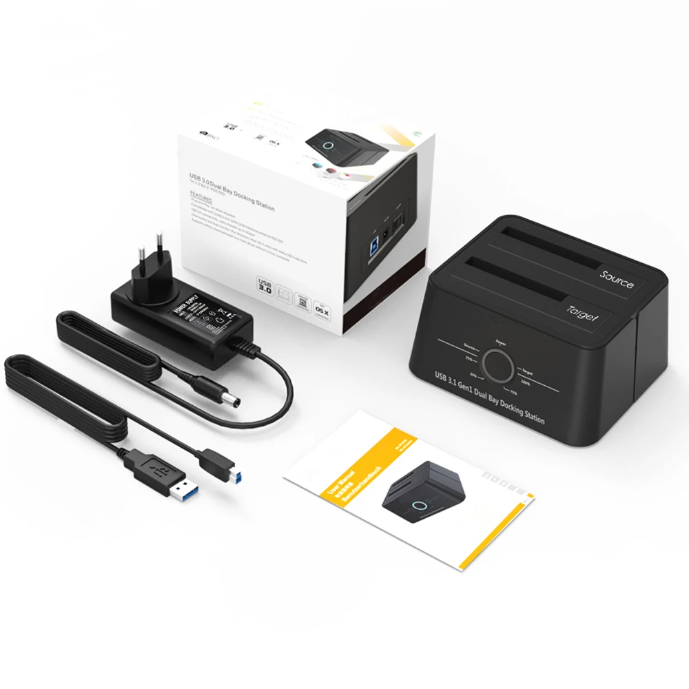 Winstars Usb 3.0 To Sata External Hard Drive Dock Docking Station,Ssd Hdd Sata Disk Duplicator