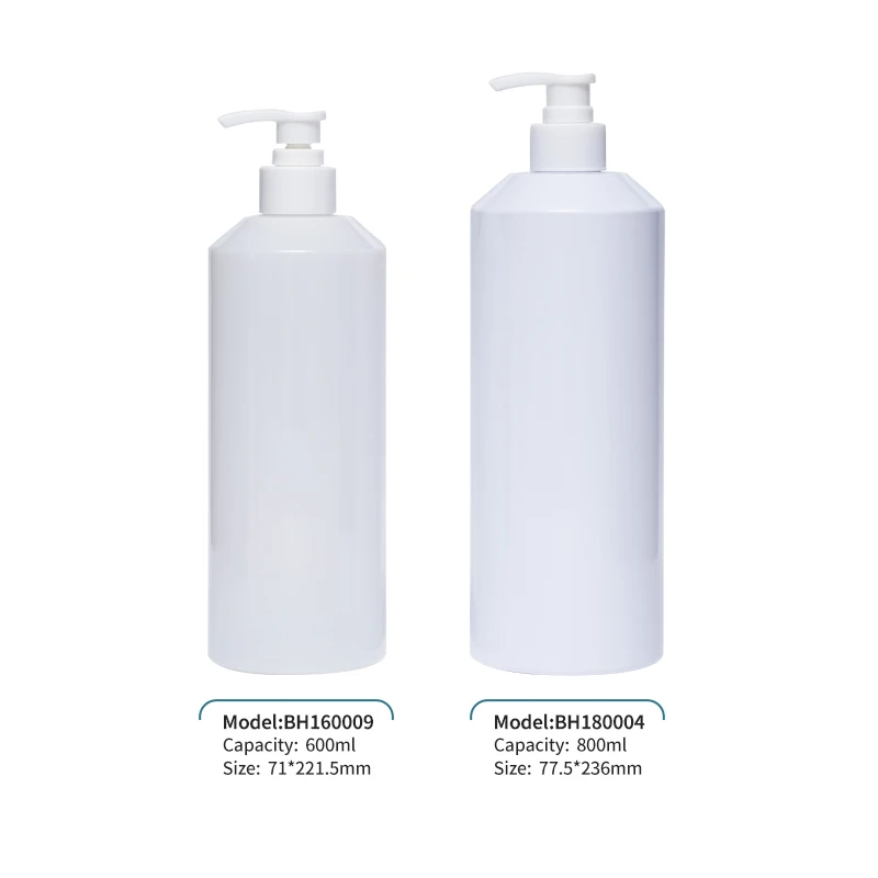 30ML 150ML 250ML 400ML 600ML 800ML Shampoo Shower Gel Pet Round Bottles With Shaved Shoulders