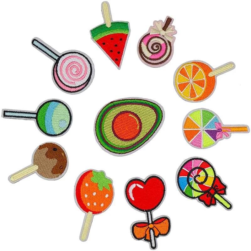 Lollipop embroidered Iron/Sew on patch Kids Crafts camicia borsa ricamo distintivo