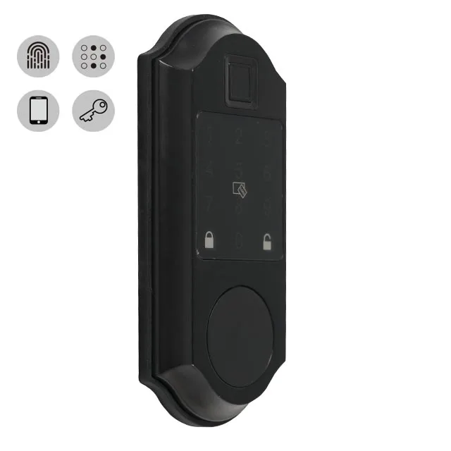 new code handle fingerprint wooden door lock