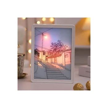 Wholesale Personalized 3D Vision ABS Night Light Photo Frame Cube Sublimation New Art Lighting Product Night Lighting From China