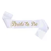 Couronne décorative - fond blanc, lettres dorées "Future Mariée"
