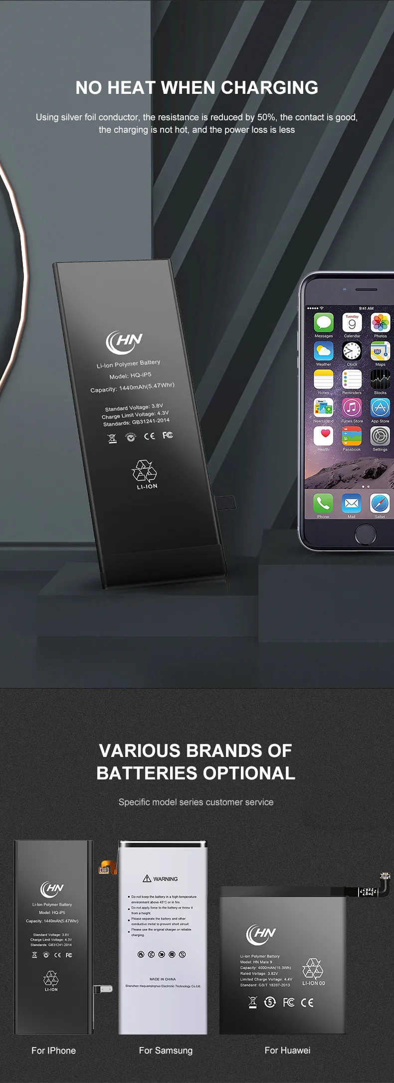 2910 Mah Rechargeable Genuine Battery For Iphone 7 Plus Battery