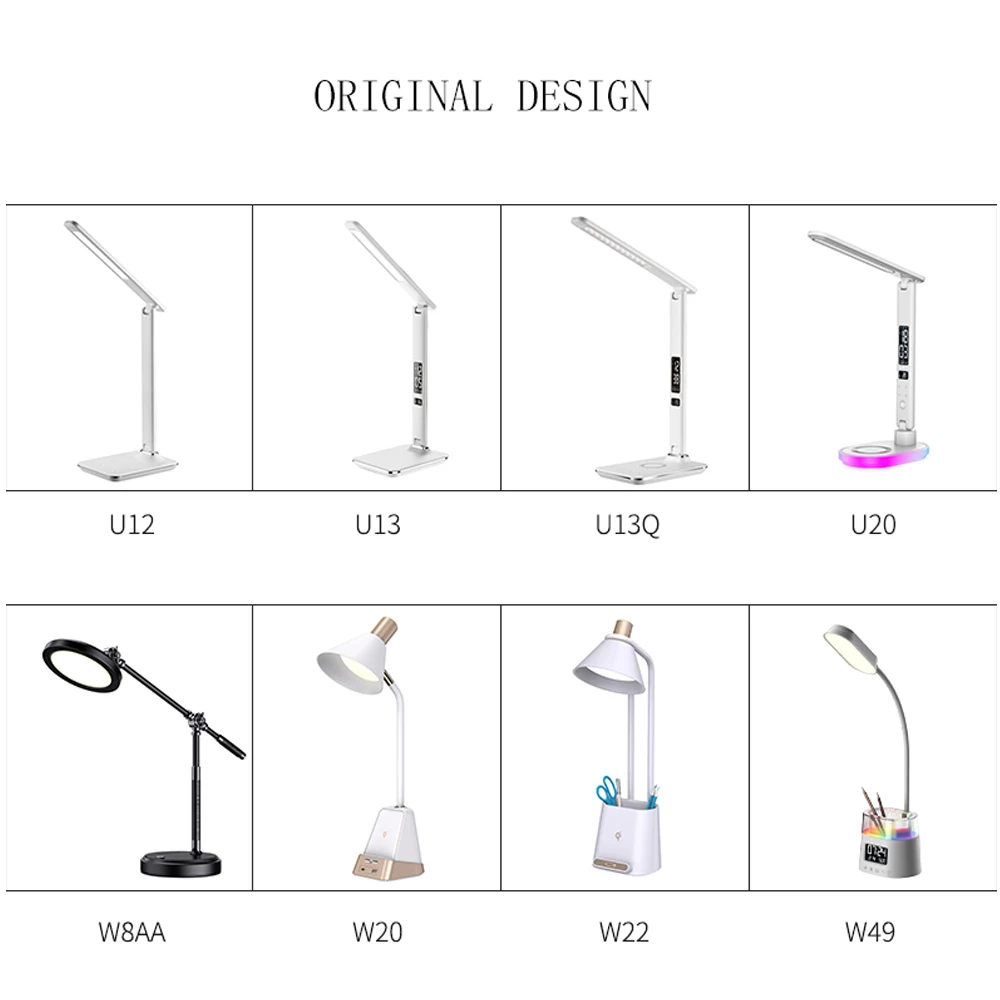 product business rgb light colorful atmosphere bedside 10w wireless charger usb output clock led table study read fold desk lamp-43