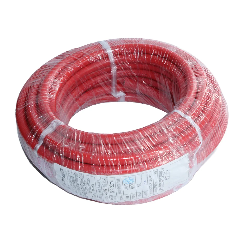 UL3512 600V Flexible Stranded Tinned Copper Silicone Rubber Electrical Overhead Power Cable 6AWG 100m MOQ