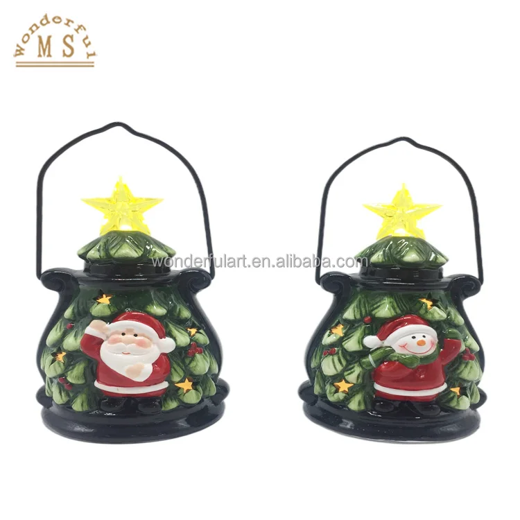 Terracotta LED cartoon Pumpkin Christmas Cell Battery  LED Lighter Wind Lamp for holiday House Decoration