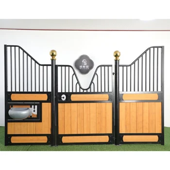 Customized Elegant Eco-friendly Bamboo Horse Stable Hot Galvanized Permanent Horse Stables Stall