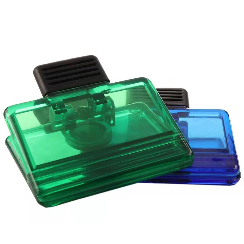 Прямоугольный магнитный зажим для холодильника, канцелярские товары с индивидуальным логотипом, прозрачный прочный пластиковый офисный магнитный зажим типа крокодил