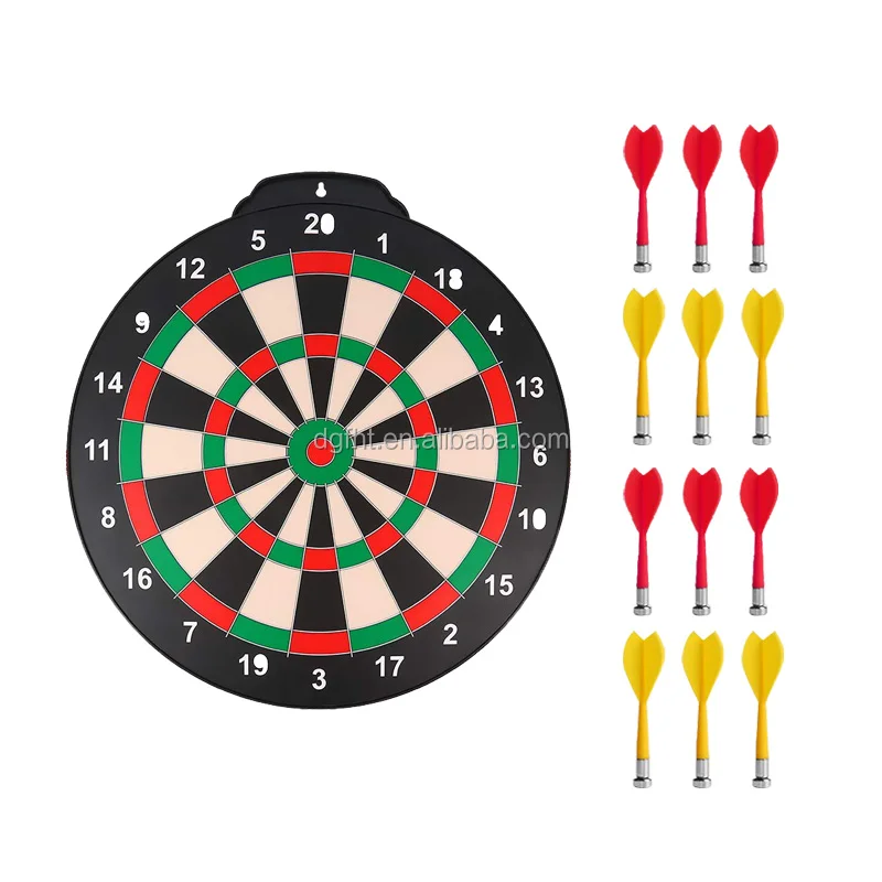 10pcs Magnetic Bullseye Target Game Plastic Flat Tips Darts Double Sided Dart 