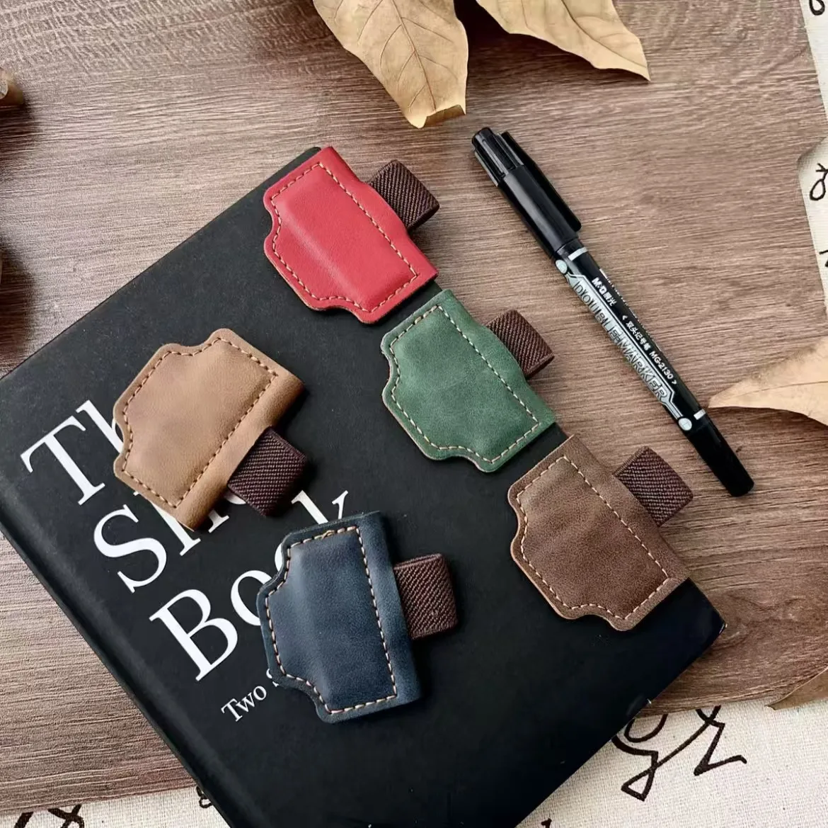 Custom Mark Magnetic Leather Eco-Friendly UV Printing Pen Holder Bookmark Personalized Reading Accessories Women Promotional preview 4