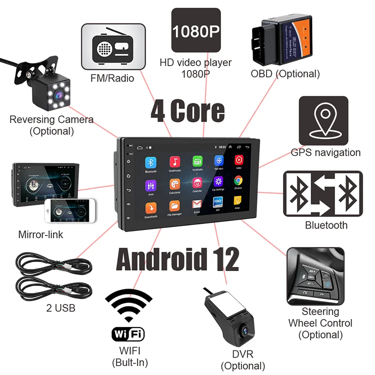 4G DSP Wifi  IPS 9 Inch Carplay Car Multimedia Android Screen Radio Player for Kia Forte Cerato 2009 2010 2011 2012